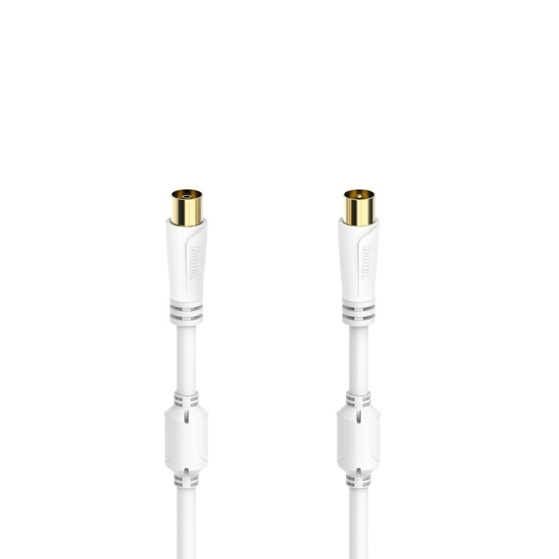 Hama Coax Kabel - 1.5m - Wit - Coax - Recht/Recht