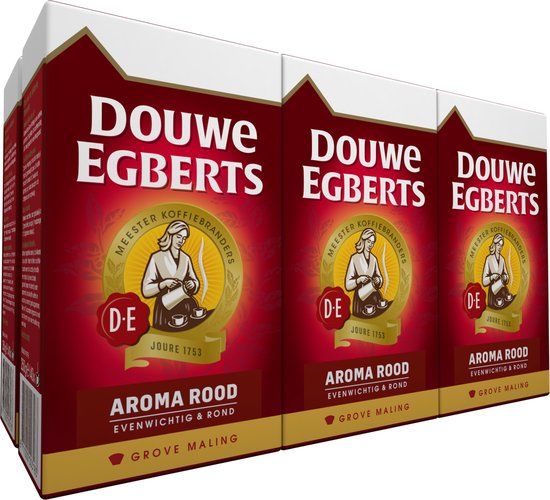 Douwe Egberts Aroma Rood Grove Maling Filterkoffie - 6 x 500g
