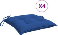 vidaXL Stoelkussens 4 st 40x40x7 cm Oxford stof blauw