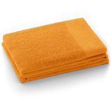 AmeliaHome Badhanddoek 70x140 cm oranje 100% katoen kwaliteit absorberend Amari