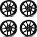Borbet 4 velgen, maat 7.0x17, ET38, 4x100 steek, geschikt voor Chevrolet Aveo. Aluminium velgen