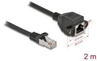 Delock Network Extension Cable S/FTP RJ45 plug to RJ45 jack Cat.6A 3 m black