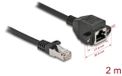 Delock Network Extension Cable S/FTP RJ45 plug to RJ45 jack Cat.6A 3 m black