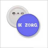 MC Living KadoExpress Button Met Speld 58 MM - Ik Zorg - Paars