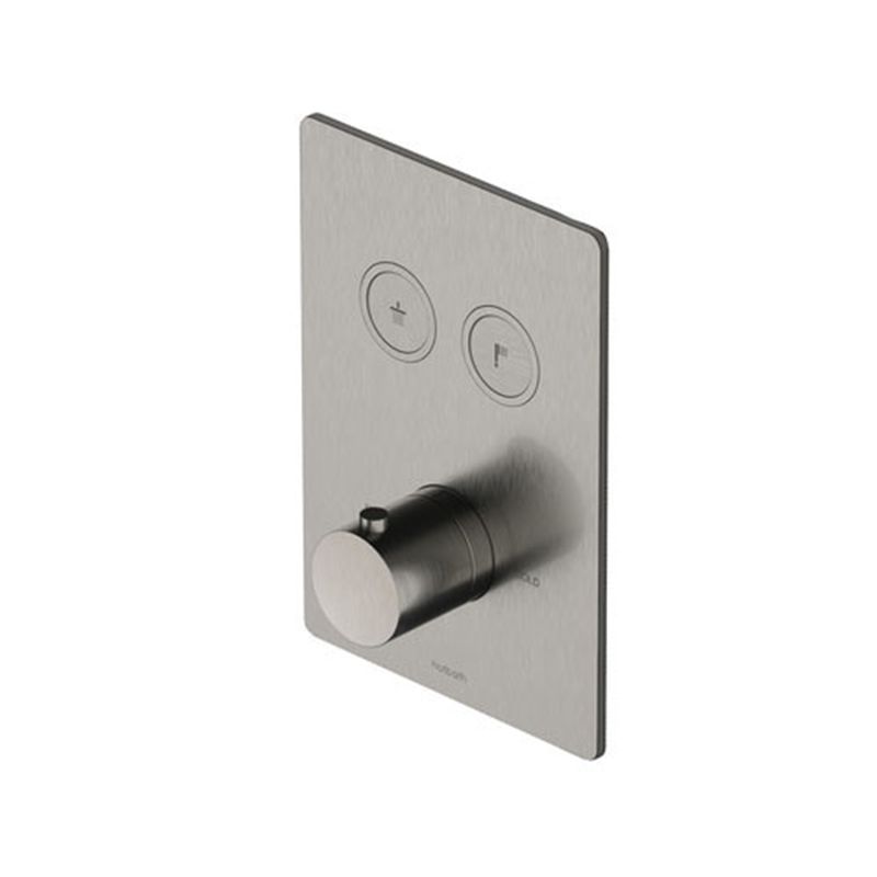 hotbath Douchekraan Cobber Inbouw Thermostatisch Vierkant Verouderd Ijzer 2 Pushbuttons