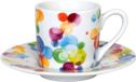 Könitz Porzellan Könitz espressokopje Colourful Cast Bubbles, kop met schotel, porselein, kleurrijk, 85 ml