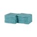 Amazon Basics Washandjes biologisch katoen, kleurvast, 30 x 30 cm, Blauwgroen, 12 stuks
