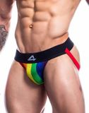 Jockstr4P C4M JOCKSTR4P - Stripe - Pride - Zwart/Veelkleurig - Maat M