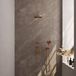 Brauer Copper Edition Thermostatische Regendoucheset Inbouw - Hoofddouche 20 cm - Gebogen Wandarm - Handdouche 3 Standen - Doucheslang - Wandaansluitbocht