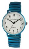 EXCELLANC Dameshorloge 1700079 Metaal Blauw Wit Analoog Trekband