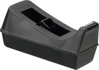Q-Connect Kunststof plakbanddispenser voor 19 mm x 33 m, antislip onderkant, zwart