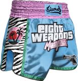 8 WEAPONS Kickboks Muay Thai Shorts Miami Thai - Blauw - XXL