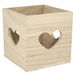 Rayher 62286000 houten theelichthouder FSC Mix Credit, 10x10x10cm, harten