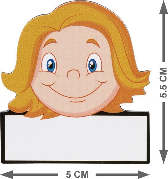 2DOBOARD Herschrijfbare Naam Magneten Vrouw of Meisje - 5 Stuks - 5 cm - Whiteboard Magneten