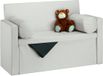 Banc sans marque avec dossier - 75 x 115 x 47 cm - avec 2 coussins - pliable - crème