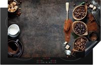Merkloos KitchenYeah® Inductie beschermer 83x51.5 cm - Koffiebonen - Inductie kookplaat accessoire