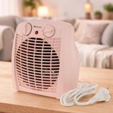 Mimotec Pink Comfort Elektrische verwarming, 2000 W, draagbare vloerverwarming, dubbel vermogen 1000/2000 W, geluidsarm < 53 dB, IP20, voor ruimtes tot 20 m131