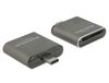 DeLOCK USB Cardreader - USB-C - SD/Micro SD - USB 3.0 - Zwart