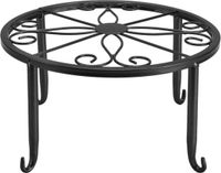 Shenzhen Haorui Industrial Technology Co., Ltd. Support de plantes en fer à une seule couche - Étagère pour pot de fleurs - Noir - Debout - Salon - Balcon
