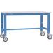 Manuflex AU7369.5012 Table de travail universelle spéciale mobile avec plateau en PVC, lxbxh = 1500 x 1000 x 752-972 mm Bleu clair (RAL 5012)
