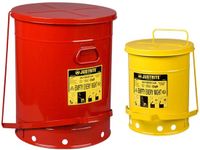 JUSTRITE Vlamdovende Afvalbak Metaal - ROOD 34 liter