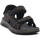 Valleverde Sandales Homme 54831 en Cuir Gris ou Brun Chaussures Décontractées Confortables, Légères et Flexibles, idéales pour Printemps Été, gris, 42 EU