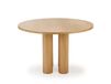 Icecat Table à manger design ronde plaquée chêne 120cm