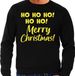 Bellatio Decorations Foute Kersttrui/sweater voor heren - hohoho Merry Christmas - zwart - glitter geel L