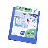 Viquel - Zichtmap voor 160 weergaven A4 - Aanpasbare binder - Gladde en transparante hoezen - Recycle Essential - Blauw