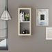 Hanah Home Moderne wandplank, saffier eiken & wit, 35 x 72 x 19,6 cm, 100% melamine gecoat deeltjesbord, 18 mm dik, stijlvolle opbergoplossing voor elke kamer