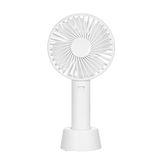 DAM. Draagbare mini-ventilator met accu en tafelhouder, kleur: wit