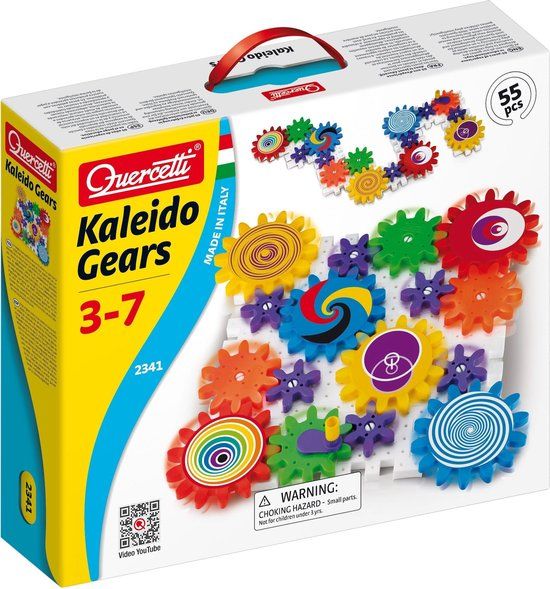 Quercetti Kaleido Gears - 55 stuks - Bouwset - STEM-speelgoed