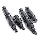 Offgridtec® Y-stekker – Aansluitbussen (set) compatibel met de gangbare zonne-stekkers en fotovoltaïsche connectoren met Easy-Click-sluiting.