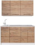 Vicco Eenpersoonskeuken Fame-Line, Goudkleurig Eiken, 150 cm zonder werkblad