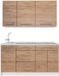 Vicco Eenpersoonskeuken Fame-Line, Goudkleurig Eiken, 150 cm zonder werkblad