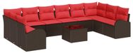 vidaXL Canapé 11 pcs Brun polyrattan