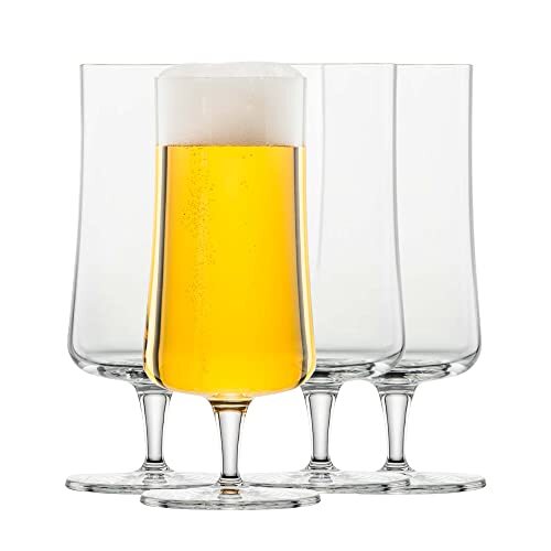 Schott Zwiesel Beer Basic Pils glazen set 4 stuks glas in de kleur kristal 0,3L, afmetingen: 7,6cm x 7,6cm x 17,8cm, 130006