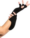 Partychimp Vingerloze Handschoenen Dames Zwart