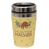 Dekohelden24 Thermobeker/beker to go, motief: Munter-macher, afmetingen H/Ø: 13,5 x 8,4 cm, inhoud: 240 ml.
