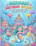 Mermaid Birthday Splash: A Party Coloring Book for Girls 4-8 Age