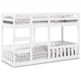 vidaXL Stapelbed 90x190 cm Massief Grenenhout Wit