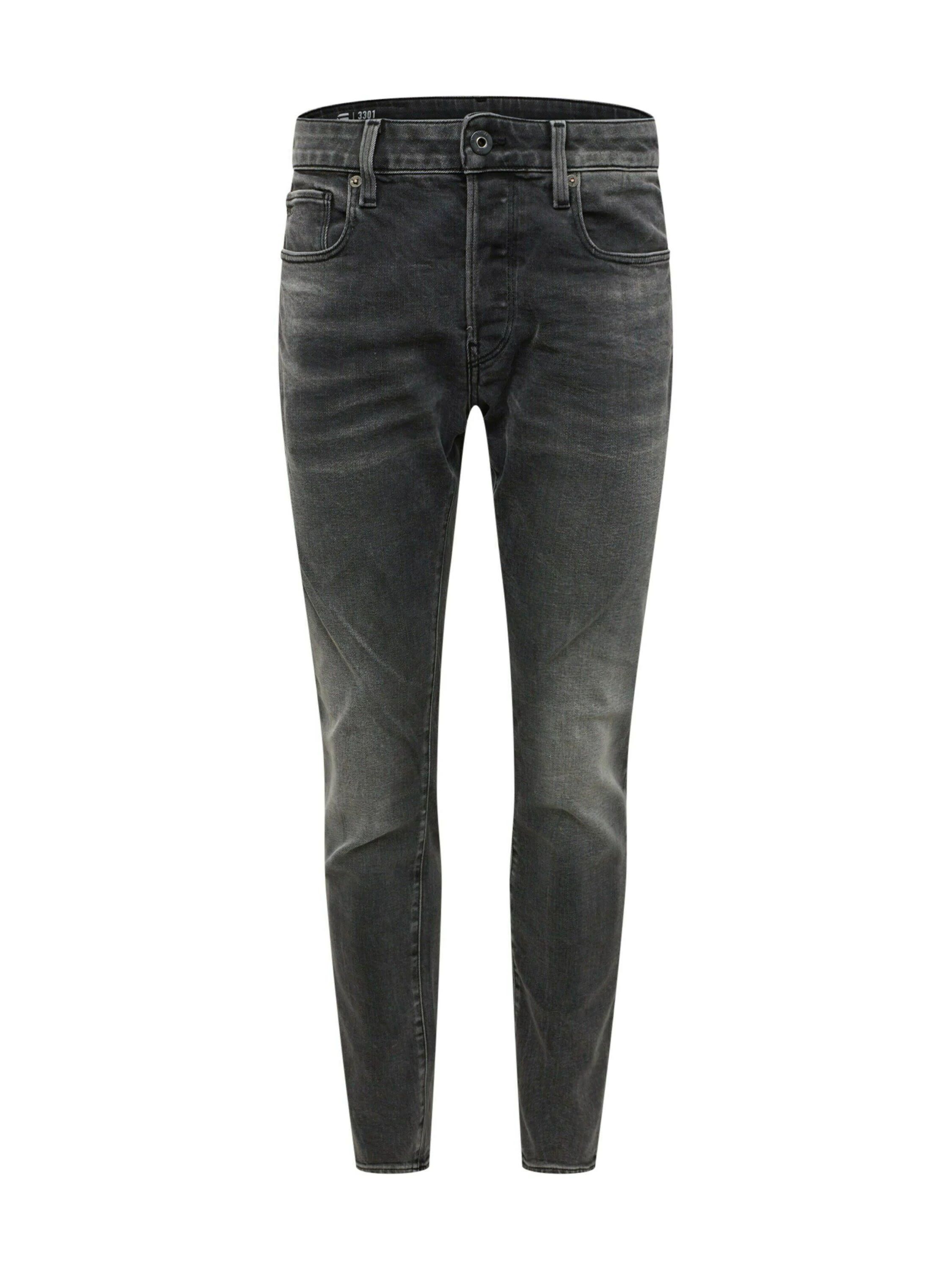G-Star RAW 3301 Slim Fit Jeans - Antic Charcoal