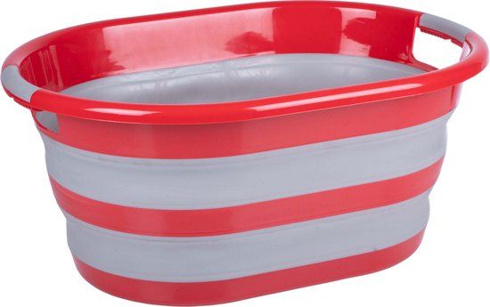 Dirt Devil Opvouwbare Wasmand - 27 L - Rood/Grijs