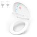 YEAUPE PRO WC-bril O-vorm met Kinderzitje, Toiletdeksel van PP met Softclose en Snelsluiting, Toilet sea met Inclusief Installatiesjabloon, Toiletbril met Eenvoudig te Monteren, Wit,44,6 × 37,2 cm