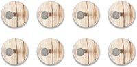 HAKU Garderobeknop set van 8 chroom, eiken San Remo, MDF, metaal