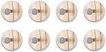 HAKU Garderobeknop set van 8 chroom, eiken San Remo, MDF, metaal