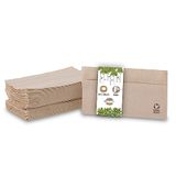 GREENBOX 100 stuks papieren servetten 33 x 33 cm gerecycled papier ongebleekt I bruine servetten 1-laags I gastronomische servetten 1/8 vouw I snackservetten I feestservetten