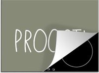 Merkloos KitchenYeah® Inductie beschermer 71x52 cm - Spreuken - Proost! - Quotes - Drinken - Kookplaataccessoires - Afdekplaat voor kookplaat - Inductiebeschermer - Inductiemat - Inductieplaat mat