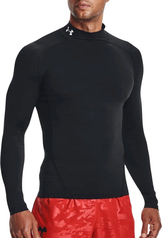 Under Armour HG Heatgear Armour Compression Mock Long Sleeve Shirt - Men - Black - XXL