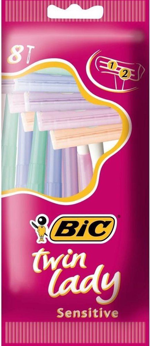 BIC Wegwerpscheermesjes Twin Lady - Sensitive - 8 Stuks